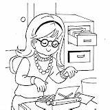 Secretary Coloring Pages sketch template