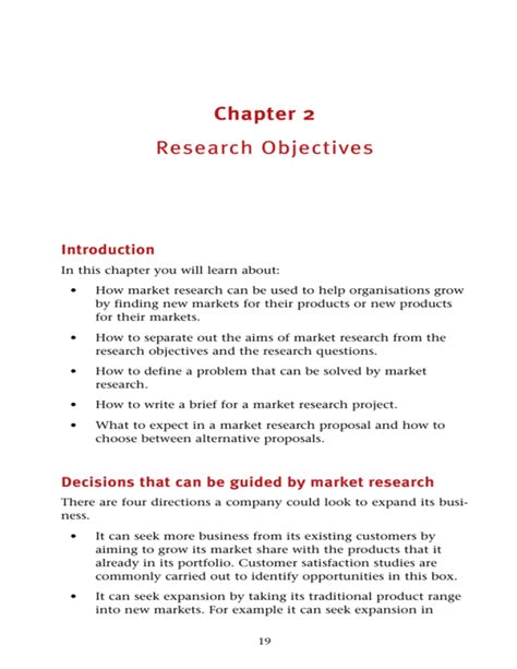 chapter  research objectives