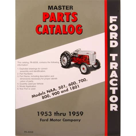 master parts catalog      ford tractors dennis carpenter ford restorations