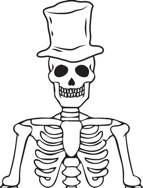 printable halloween skeleton coloring page  kids  supplyme