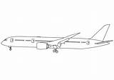 Boeing Aerei 787 Dreamliner Airplane Colorare Flugzeuge A380 Malvorlagen Ausmalbilder Disegnati sketch template
