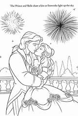 Coloring Beast Pages Beauty Disney Belle Princess Printable Wedding Para Sheets Kids Colorear Book Color Animation Movies Princesas Dibujos Adult sketch template