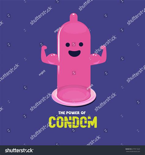 condom character showing muscle strong condom stock vector 277911623 shutterstock