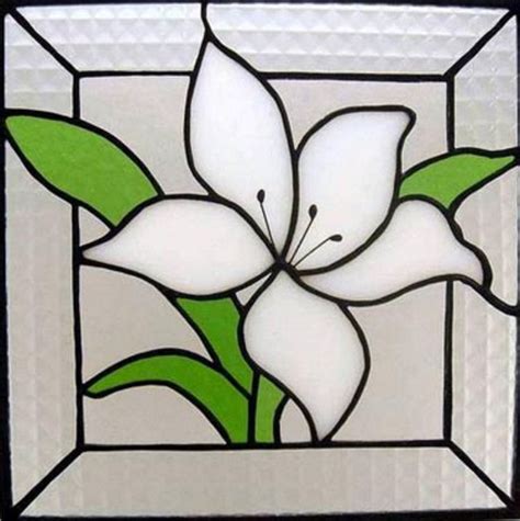 easy stained glass patterns flowers     simple stained