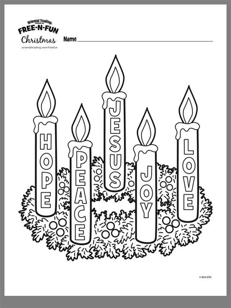 advent candles coloring activity coloring pages