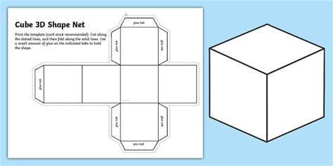 cube nets  shape geometry math twinkl resources usa