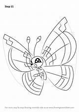 Pokemon Vivillon Draw Drawing Step Drawingtutorials101 Coloring Pages Getdrawings Colouring Pikachu Steps Butterfly sketch template