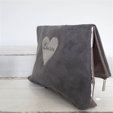 personalised metallic fold  clutch bag  solesmith notonthehighstreetcom