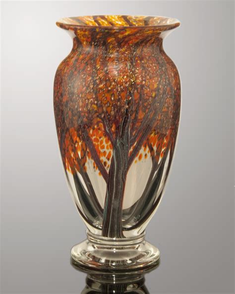 Autumn Woods By Orient And Flume Art Glass Art Glass Vase Artful Home