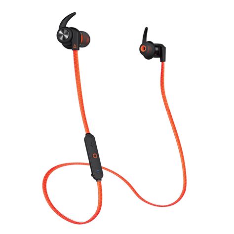 buy  creative outlier sports wireless sweatproof  ear headphones orange   unbeatable