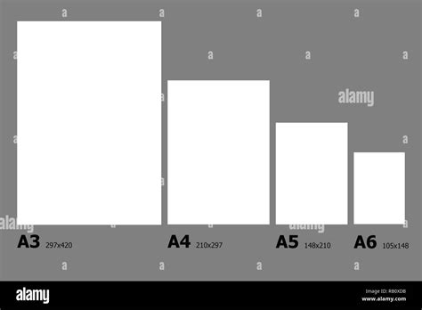 Example Dimensions Of International Paper A Series Paper Sizes Stock