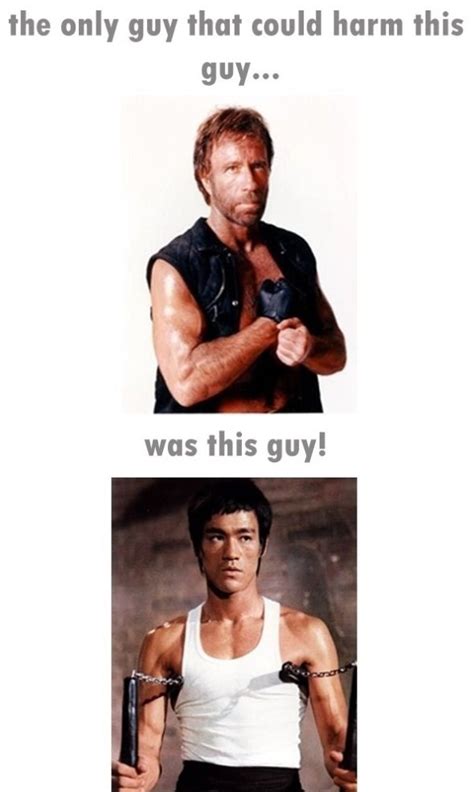 Chuck Norris Only Threat Bruce Lee Funlexia Funny
