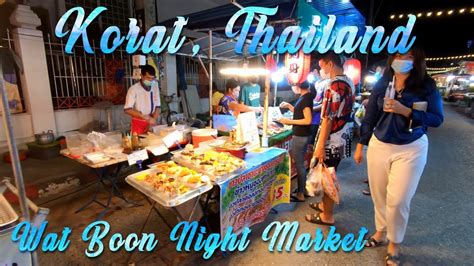 Korat Walking In Nakhon Ratchasima Thailand Wat Boon Night Market