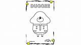 Duggee Colouring Cbeebies Stampare Unico Cartoonito sketch template