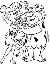 Coloring Flintstones Pages Flintstone Dino Wilma Fred Color Pebbles Cartoon Family Coloringsun Hug Getcolorings Printable sketch template