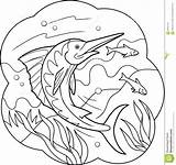 Coloring Pages Swordfish Sailfish sketch template