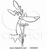 Dog Wiener Stick Cartoon Outline Clip Pogo Using Vector Toonaday Royalty Illustration Adults Coloring Pages 2021 Christian sketch template