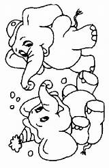 Olifanten Dieren Animaatjes sketch template