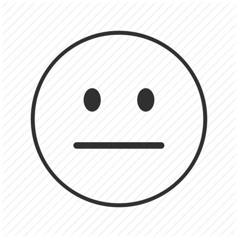 Blank Emoji Emoticon Face Not Ammused Stare Straight Icon Kulturaupice