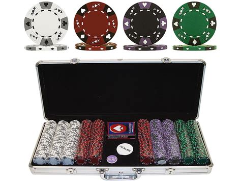 generic    color ak suited clay poker chip set walum case