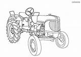 Tractor Colomio Tractors Realistic sketch template