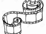 Reel Movie Drawing Film Clipart Sketch Paintingvalley Vintage sketch template