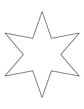 pointed star pattern   printable outline  crafts