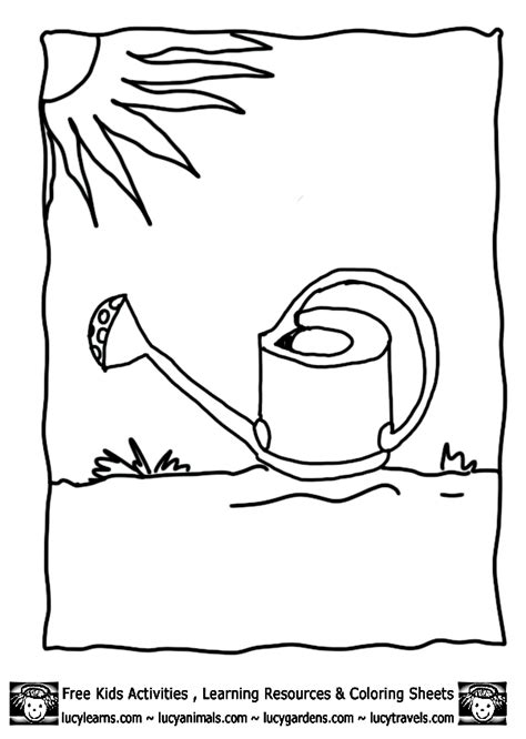 watering  coloring page   watering  coloring