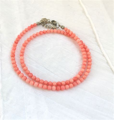 coral necklace pink coral necklace natural coral necklace etsy