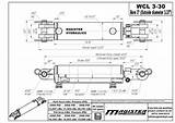 Cylinder Hydraulic Clevis Stroke Bore Welded Magister Acting Hydraulics Double sketch template