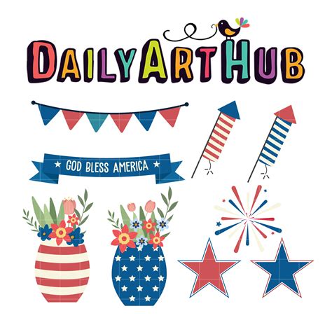july holiday clip art set daily art hub  clip art everyday
