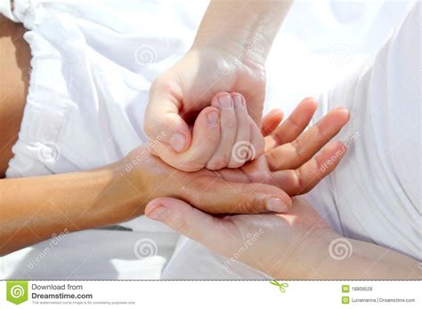 Digital Pressure Hands Reflexology Massage Therapy Royalty