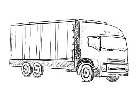 delivery poster truck sketch custom designed illustrations