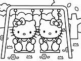 Kitty Hello Coloring Swing Drawing Kids Drawings Two Pages Color Printable Getcolorings Doll Print Getdrawings Library Clipart Popular sketch template