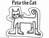 Pete Cat Coloring Pages Puppet Printable Print Color Kids sketch template