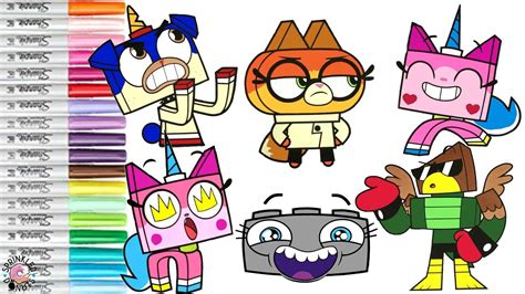unikitty coloring book compilation cartoon network puppycorn dr fox