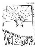 Coloring Pages Arizona Az States State United Flag Doodle Printable Doodles Sheets Facts Alley Choose Board Classroom Mediafire Simple Title sketch template