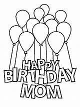 Birthday Happy Coloring Mom Pages Dad Drawing Printable Cards Print Card Daddy Birthdays Cake Kids Color Colouring Clipart Clip Line sketch template