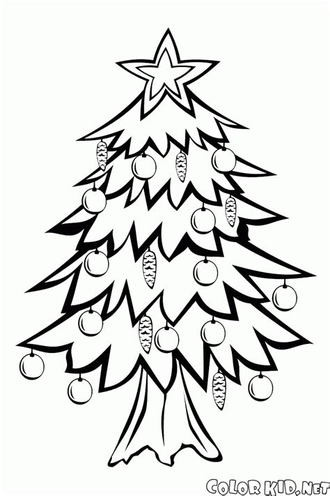coloring page christmas trees