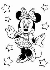 Minnie Mouse Coloring Pages Printable Disney Drawing Mini Outline Mickey Print Stars Color Birthday Kids Simple Sheet Getdrawings Baby Cartoon sketch template