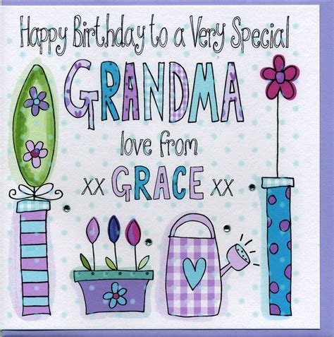 personalised grandma birthday card  claire sowden design