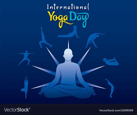 international yoga day poster design royalty  vector