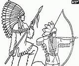 Native Indian Coloring Bow American Arrow Pages Tattoo Sketch sketch template