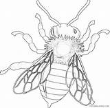 Bee Coloring Honey Becuo Coloring4free Related Posts sketch template