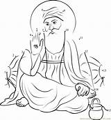 Nanak Ji Dots Sahib Dot Bhagawan Granth Sikhism Pdf Printablecolouringpages Connectthedots101 sketch template