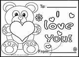 Coloring Heart Bear Teddy Pages Print sketch template