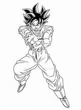 Coloriage Goku Sangoku Instinct Breaker Saiyan Imprimer Dbz Vegeta Jiren Gratuitement 123dessins sketch template