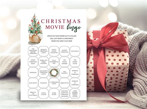 christmas  bingo cards printable christmas  bingo instant