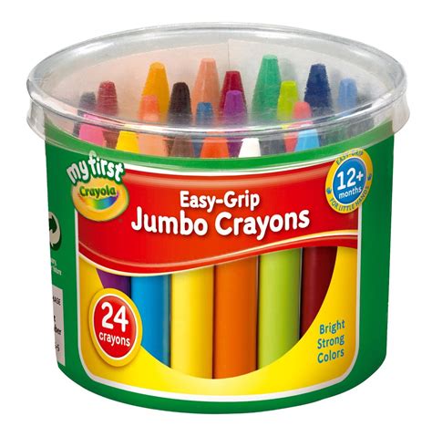 tub   crayola   jumbo wax crayons kids easy grip chunky