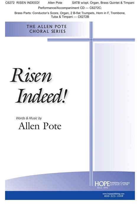 risen  pote satb hope publishing company